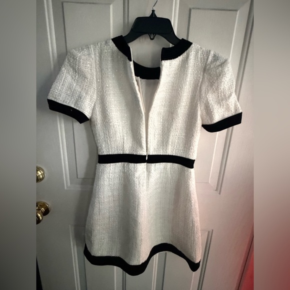 VY’S CLOSET, Dress White Black, Tweed Blazer Buttons Mini Women’s Size M NWT - Picture 12 of 15
